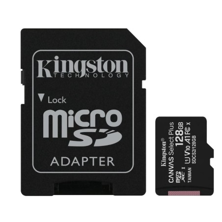 Kingston 128GB Micro SDXC Canvas Select 100MB/s UHS-I + adaptér