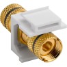 Keystone Modul banánková zdířka pro připojení reproduktorových kabelů, šířka 16,2 mm