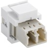 Keystone Modul pro spojení dvou optických kabelů LC-Duplex, šířka 17,2 mm
