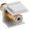 Keystone Modul pro spojení 2x CINCH kabelů, šířka 16,2 mm