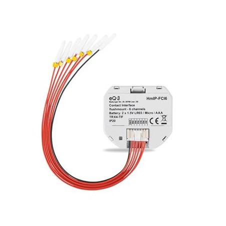 Homematic IP Univerzální kontaktní senzor - skrytá montáž, 6 kanálů - HmIP-FCI6