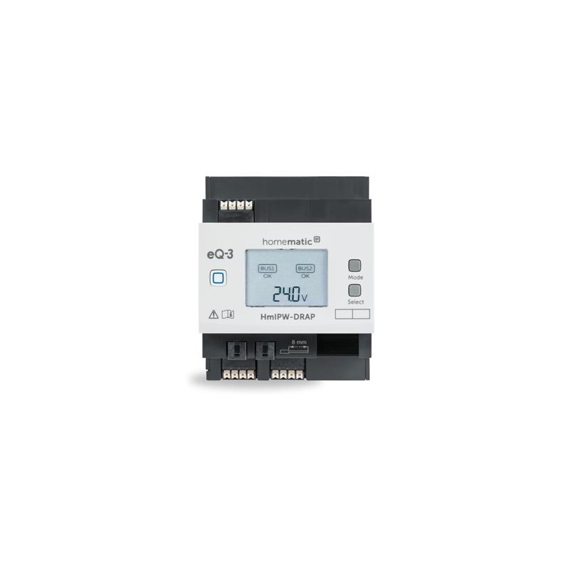 Homematic IP Drátová centrální jednotka s LCD - na DIN lištu - HmIPW-DRAP