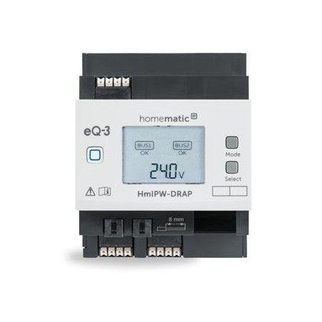 Homematic IP Drátová centrální jednotka s LCD - na DIN lištu - HmIPW-DRAP