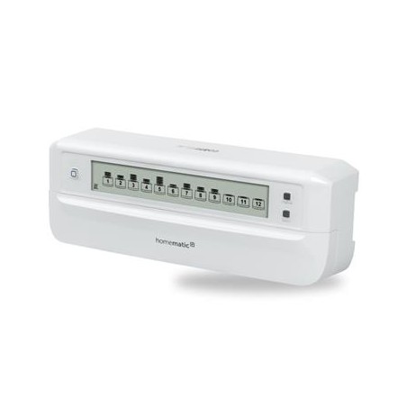 Homematic IP Drátový akční člen podlahového vytápění s LCD - 12 kanálů, 24V DC - HmIPW-FALMOT-C12