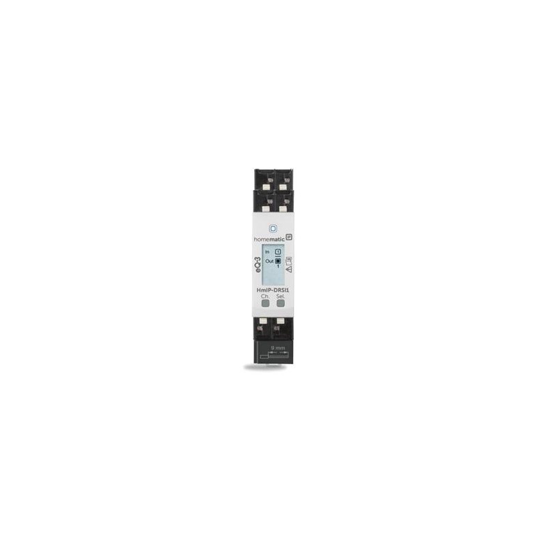 Homematic IP Spínací akční člen s LCD - až 10A, na DIN lištu - HmIP-DRSI1