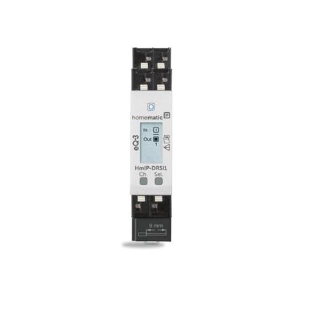 Homematic IP Spínací akční člen s LCD - až 10A, na DIN lištu - HmIP-DRSI1