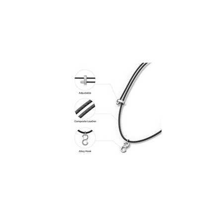PLAUD Note Pin Lanyard Black - Řemínek na krk, černý
