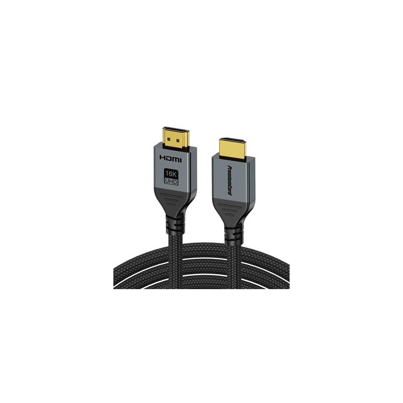 PremiumCord Ultra HD HDMI 2.2 kabel 16K@60Hz, 8K@240Hz, 4K@480Hz zlacené 1,5m