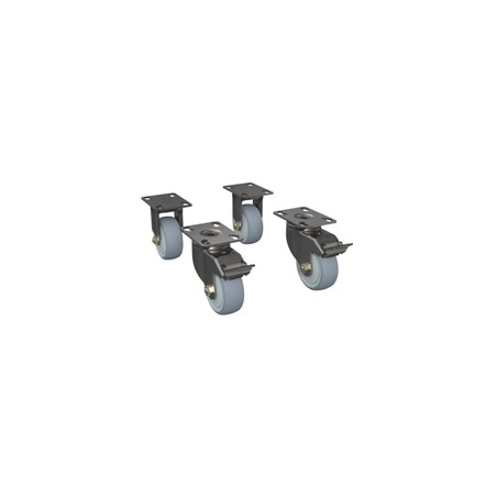 Zebra 4 Wheels For Rack 30 / 60 Position Racks