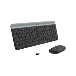 Logitech Slim Wrls Keyboard Mouse Combo/MK470 - Graphite - CH - Central
