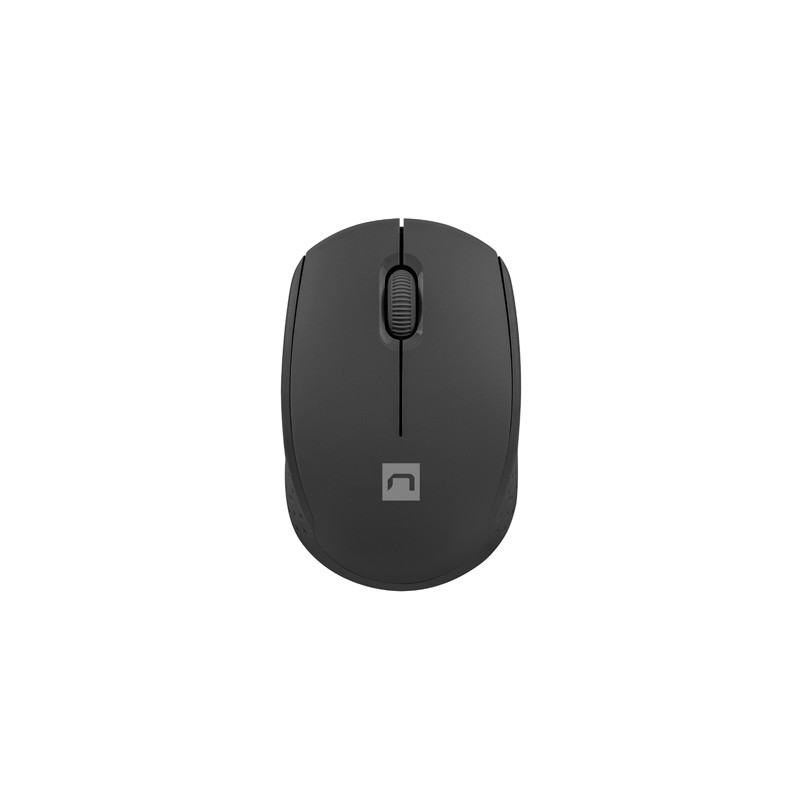 Myš Natec STORK/Kancelářská/Optická/1 600 DPI/Bezdrátová USB/Černá