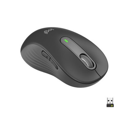 Logitech M650L/Kancelářská/Laserová/Pro leváky/Bezdrátová USB + Bluetooth/Šedá