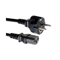 AC Power Cord (Europe), C15, CEE 7, 2.5m