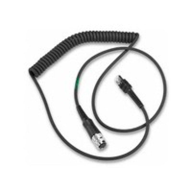 Zebra Cable - Shielded USB: Amphenol Threaded Circular Connector For VC5090, 9FT (2.8M) Coiled