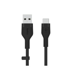 FLEX USB-A/USB-C SILICONE CBL F/SILICONE CABLE SUPPORTS FAST CHA CAB008BT3MBK