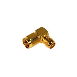 Zebra Right Angle SMA Reverse Polarity Plug-Jack Adapter