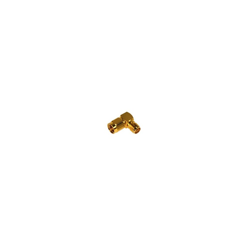 Zebra Right Angle SMA Reverse Polarity Plug-Jack Adapter