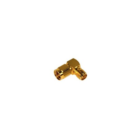 Zebra Right Angle SMA Reverse Polarity Plug-Jack Adapter