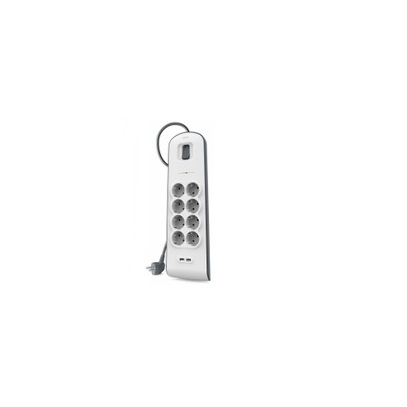 Belkin Surge Plus Eight Fold/ 2.4 A/2 Universal USB Charg Port/ 2 M