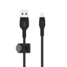PRO FLEX LIGHTNING/USB-A SILICO/USB-A SILICONE CABLE APPLE CERTI CAA010BT1MBK