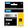 Dymo RHINO Tape Ind Polyester/9MM X 5.5M Black ON Metallic
