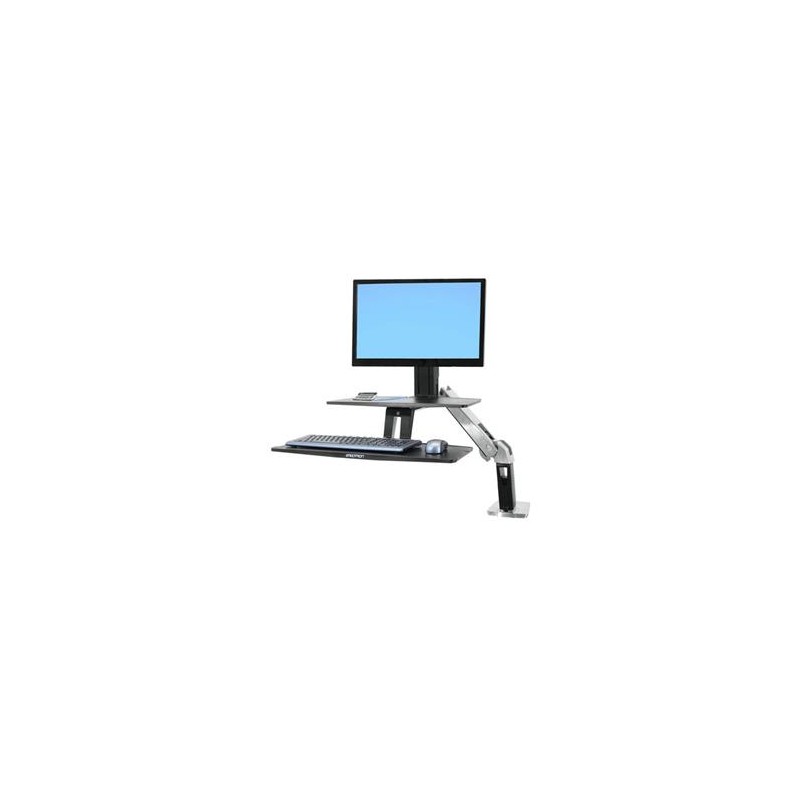 Ergotron WorkFit-A With Suspended Keybrd/HD 5IN And WS Polished Aluminum
