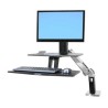 Ergotron WorkFit-A With Suspended Keybrd/HD 5IN And WS Polished Aluminum