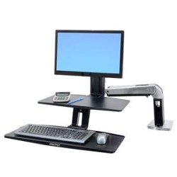 WORKFIT-A WITH SUSPENDED KEYBRD/LD 5IN AND WS POLISHED ALUMINUM