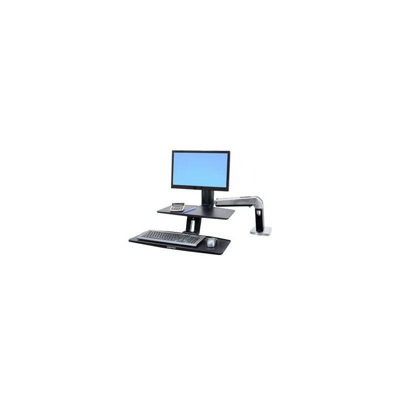 Ergotron WorkFit-A With Suspended Keybrd/LD 5IN And WS Polished Aluminum