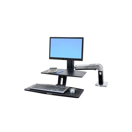 Ergotron WorkFit-A With Suspended Keybrd/LD 5IN And WS Polished Aluminum