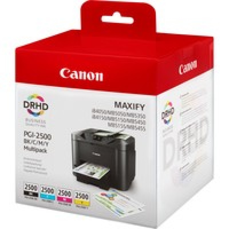Canon Ink PGI-2500 BK/C/M/Y Multi/Ink Value Pack (Black Colour)