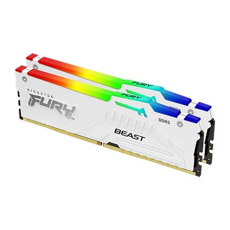 Kingston FURY Beast White/DDR5/32GB/5200MHz/CL40/2x16GB/RGB/White