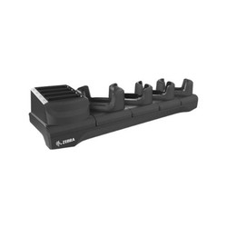 TC53/TC58 multi-slot cradle to charge 4 devices and 4 spare batteries. Includes Shims for device with or without rugged boot