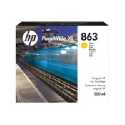 HP 863 500ML Yelllow PageWide/XL Ink Crtg
