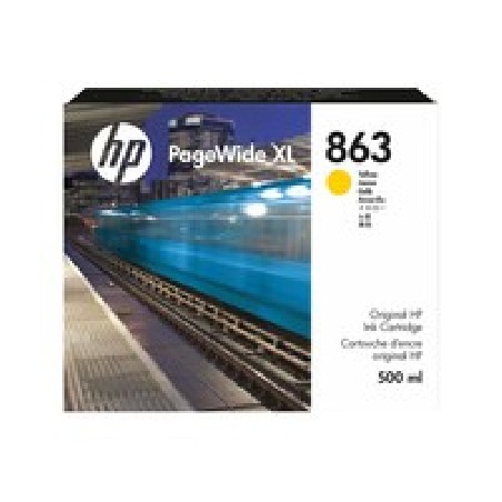 HP 863 500ML Yelllow PageWide/XL Ink Crtg
