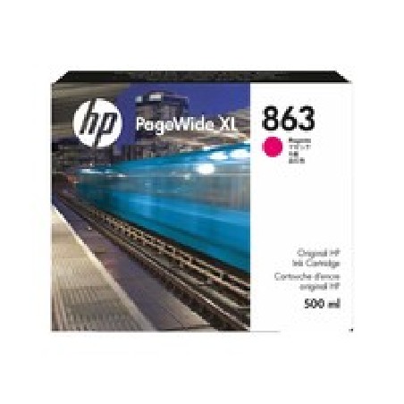 HP 863 500ML Magenta PageWide/XL Ink Crtg