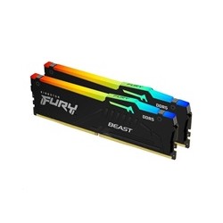 KINGSTON DIMM DDR5 32GB (Kit of 2) 6000MT/s CL36 FURY Beast RGB Černá EXPO