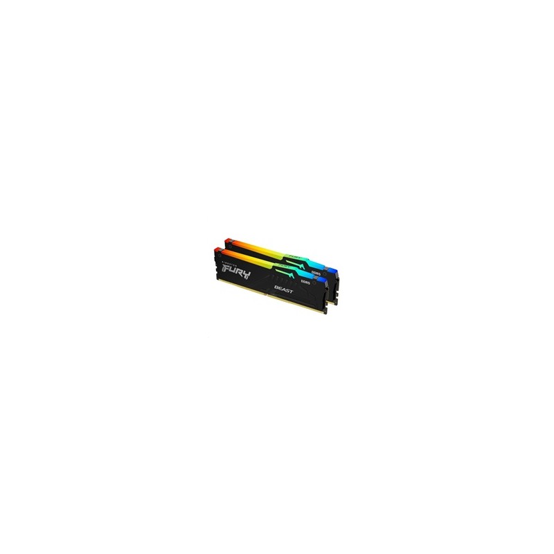KINGSTON DIMM DDR5 32GB (Kit of 2) 6000MT/s CL36 FURY Beast RGB Černá EXPO
