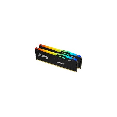 KINGSTON DIMM DDR5 32GB (Kit of 2) 6000MT/s CL36 FURY Beast RGB Černá EXPO