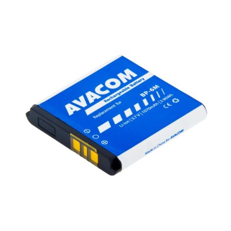 Baterie AVACOM GSNO-BP6M-S1070 do mobilu Nokia 6233, 9300, N73 Li-Ion 3,7V 1070mAh (náhrada BP-6M)