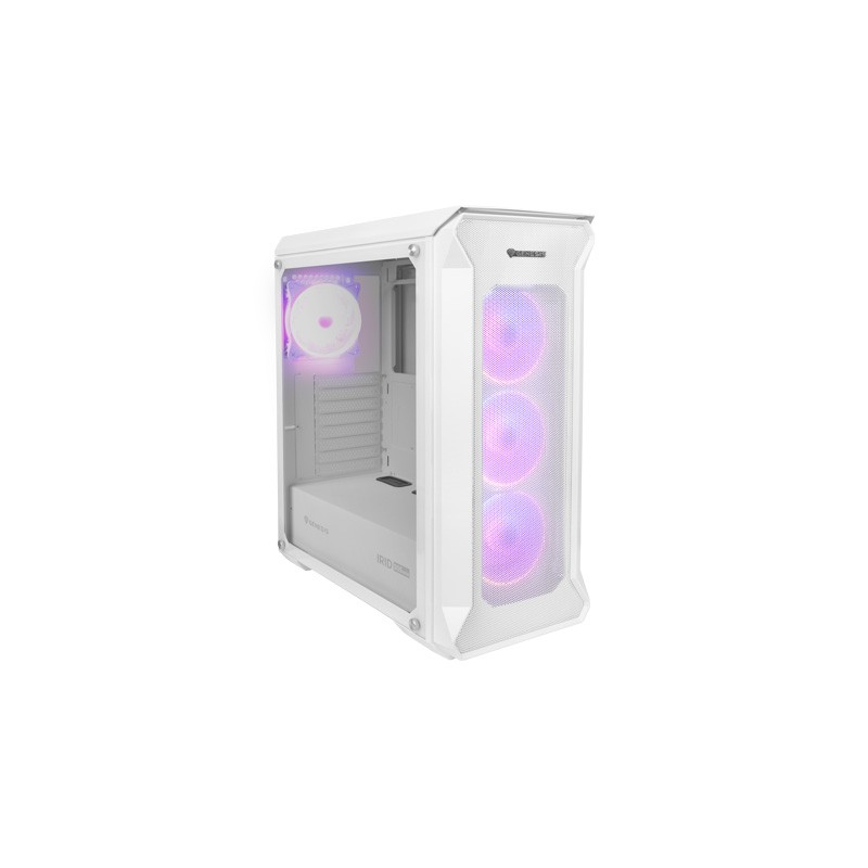 Počítačová skříň Genesis IRID 505 ARGB V2/Midi Tower/Transpar./Bílá