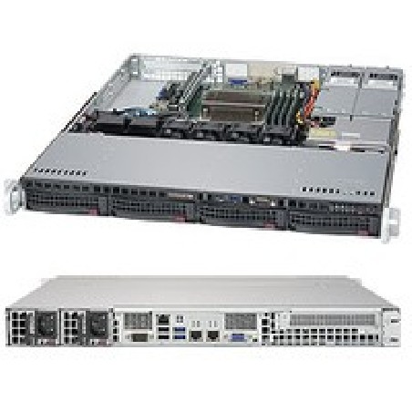 Supermicro 1U Bare 1XEON E3V6 C236 4X3.5HS/400WR 64GB SATA3 2XGBE 1PCIE