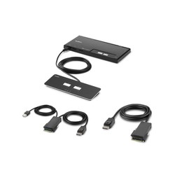 2-PORT SINGLE HEAD DP MODULAR/SECURE KVM SWITCH PP4.0 W/REMOTE