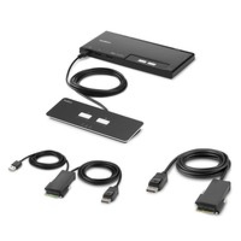 Linksys 2-Port Single Head DP Modular/Secure KVM Switch PP4.0 W/Remote