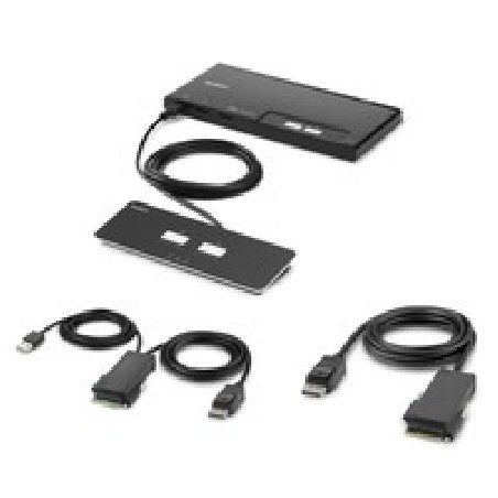 Linksys 2-Port Single Head DP Modular/Secure KVM Switch PP4.0 W/Remote