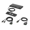 2-PORT SINGLE HEAD HDMI MODULAR/SECURE KVM SWITCH PP4.0 W/REMOTE