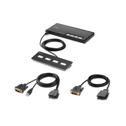 4-PORT SINGLE HEAD DVI MODULAR/SECURE KVM SWITCH PP4.0 W/REMOTE