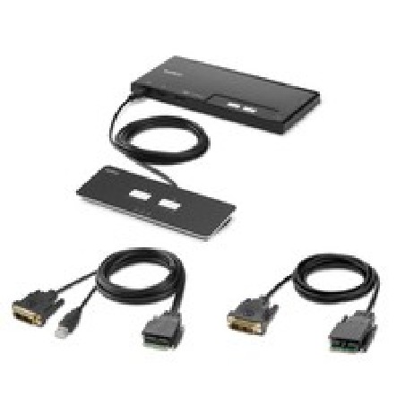 Linksys 2-Port Single Head DVI Modular/Secure KVM Switch PP4.0 W/Remote