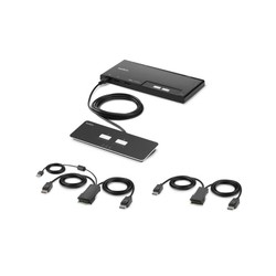 2-PORT DUAL HEAD DP MODULAR/SECURE KVM SWITCH PP4.0 W/REMOTE