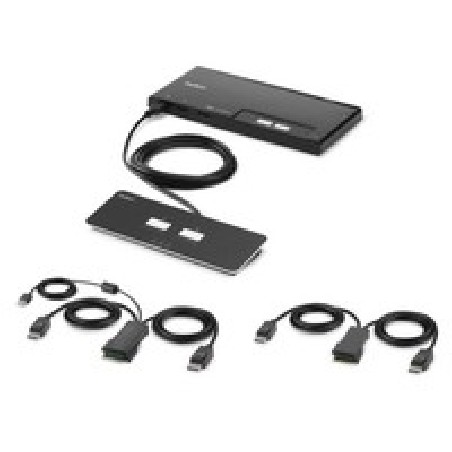 Linksys 2-Port Dual Head DP Modular/Secure KVM Switch PP4.0 W/Remote
